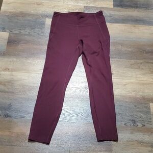 Allbirds burgandy workout leggings euc